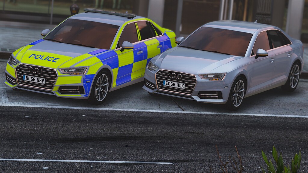 audi a4 police car